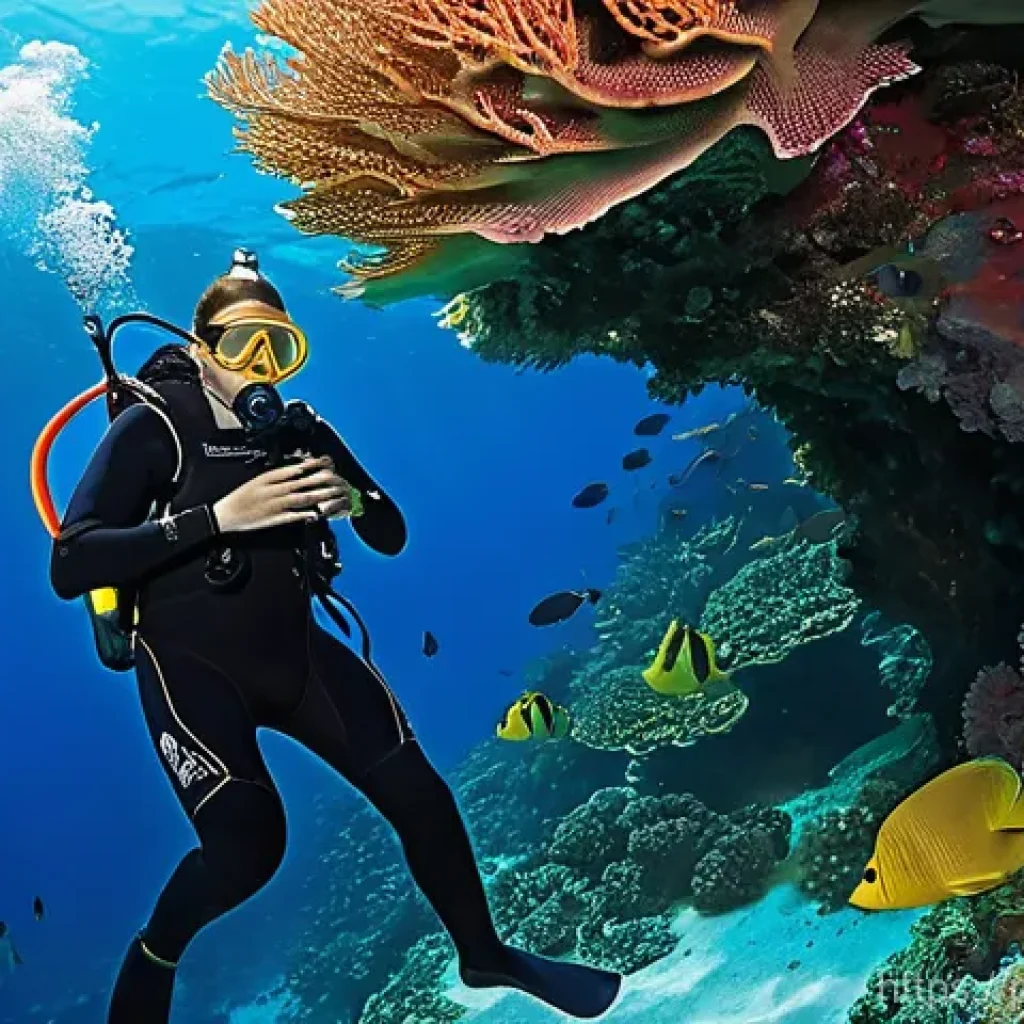 다이빙 강사 필수 이론 과목 정리 - **Prompt 1: Underwater Buoyancy Demonstration** "A highly skilled and calm scuba diving instruct...