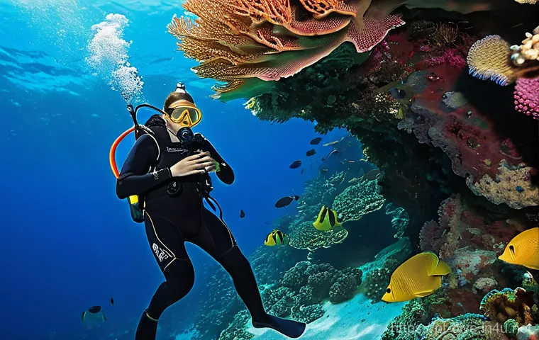 다이빙 강사 필수 이론 과목 정리 - **Prompt 1: Underwater Buoyancy Demonstration** "A highly skilled and calm scuba diving instruct...
