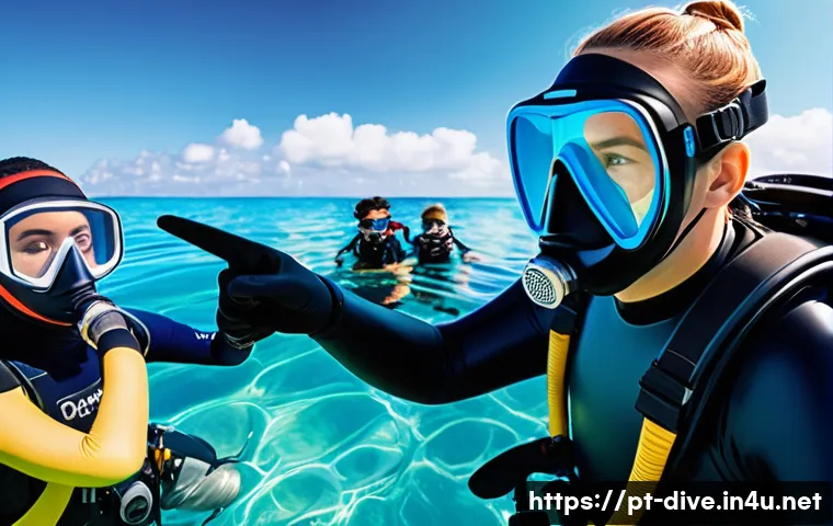 다이빙 강사 관련 최신 트렌드 - A modern scuba diving instructor wearing sustainable, eco-friendly diving gear demonstrates the use ...